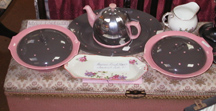 Grey and Pink Serving Set