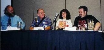 John Foyster, Fred Patten, me, Terry Frost