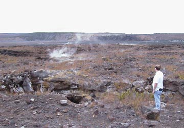 Stephen on the lava plain