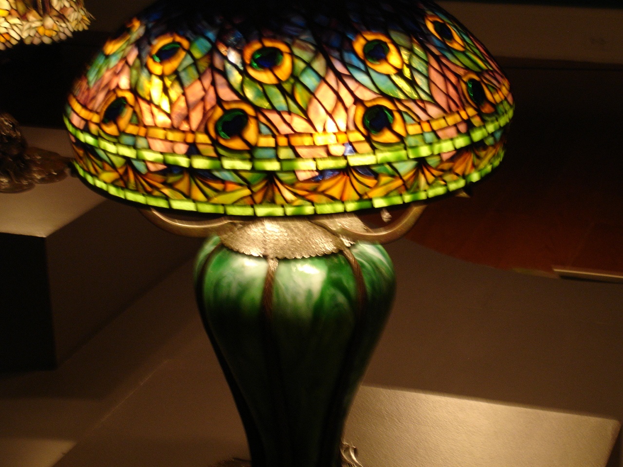 Green Tiffany lamp